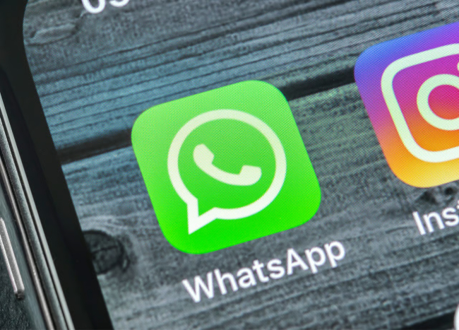 WhatsApp interface on an iPhone