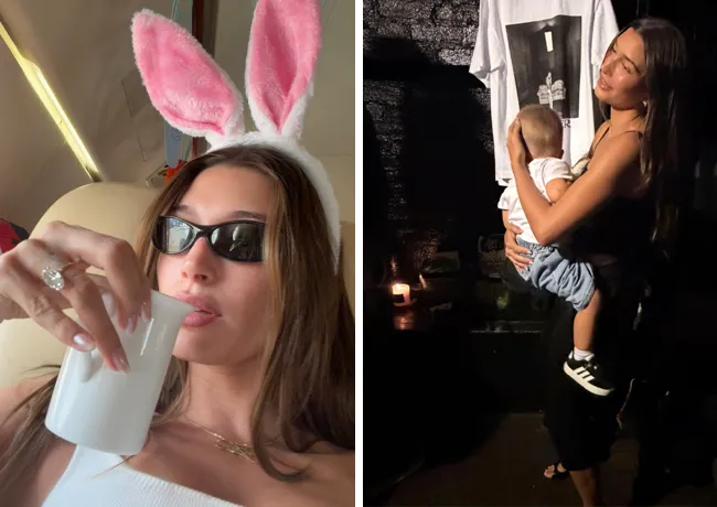 Hailey Bieber Easter Instagram post son Jack Blues Bieber