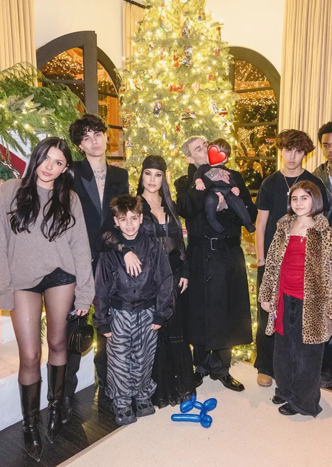 Kourtney Kardashian Christmas Eve family photo