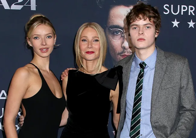 Gwyneth Paltrow with Apple Martin and Moses Martin