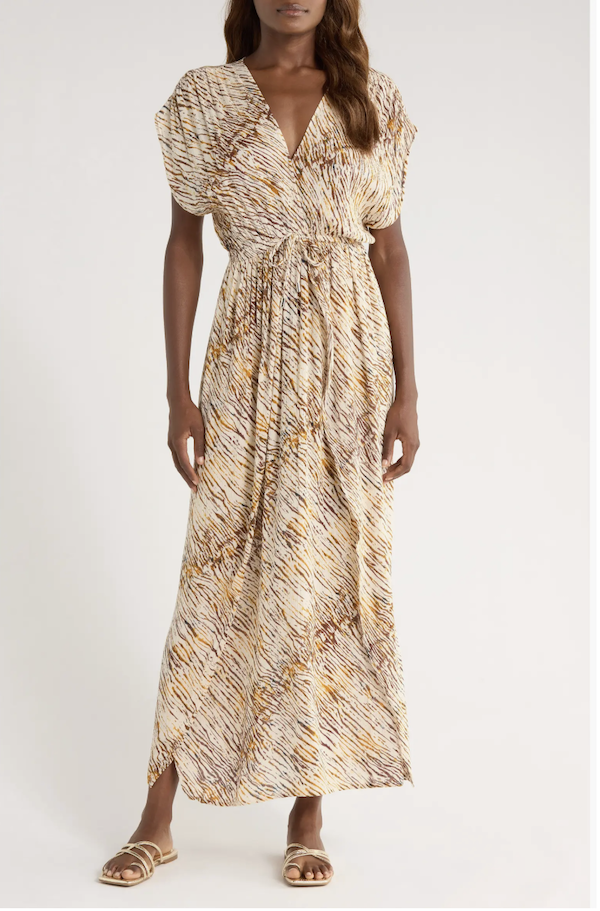 "Elan Wrap Maxi Cover Up Dress"