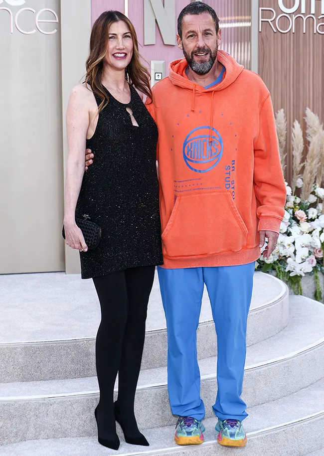 Jacqueline Sandler and Adam Sandler at 'Office Romance' premiere.