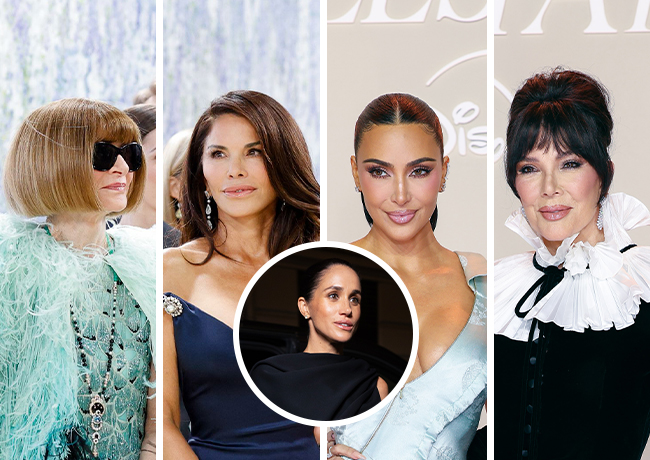 Meghan Markle with Kris Jenner and Kim Kardashian and Lauren Sanchez and Anna Wintour