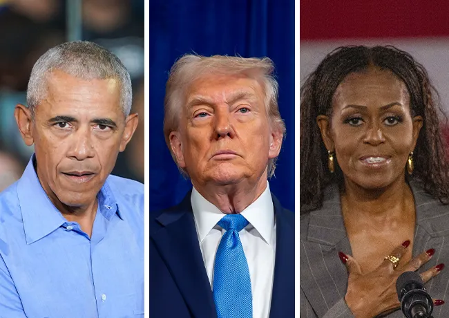 Barack Obama Michelle Obama and Donald Trump