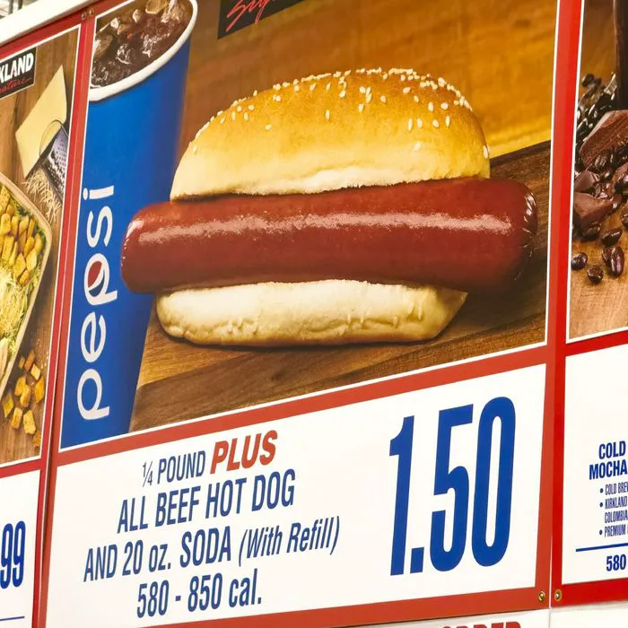 "Costco hot dog combo meal"