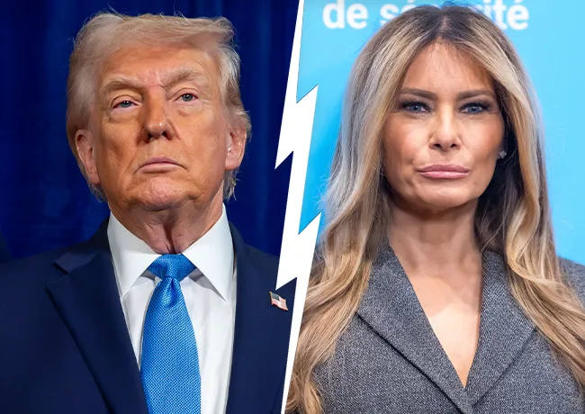 Donald Trump and Melania Trump split photo