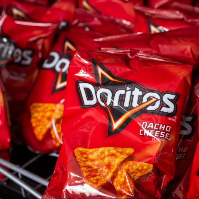 "Doritos chips in a bag"