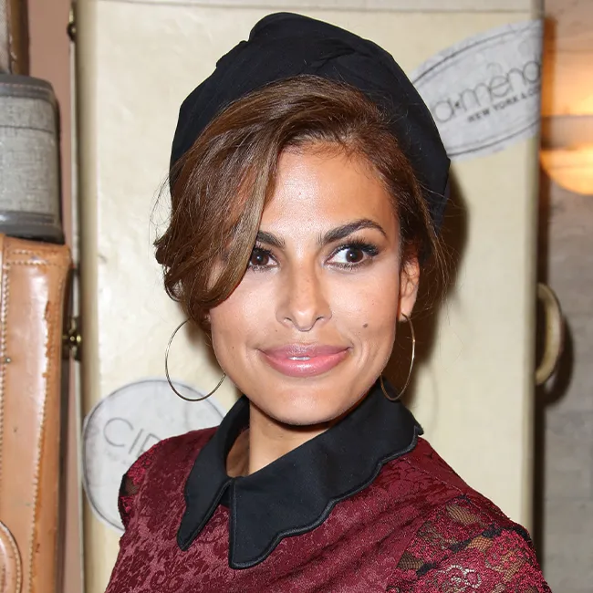 Eva Mendes modeling stylish outfit for New York Company collection.