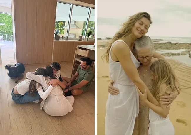 Gisele Bündchen Instagram pictures with kids and mom
