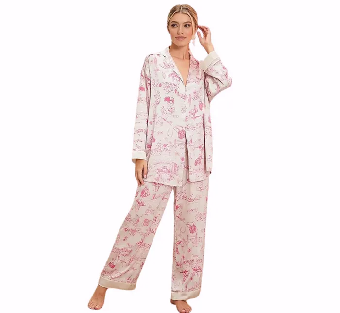 Yimoon Satin Pajama Set displayed