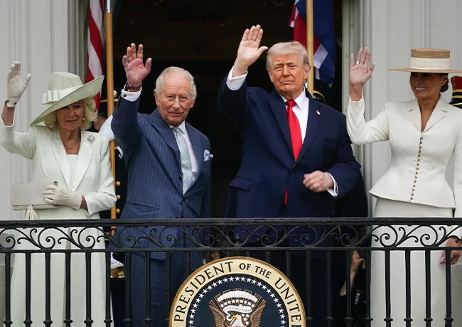 Queen Camilla and King Charles with Donald Trump and Melania Trump