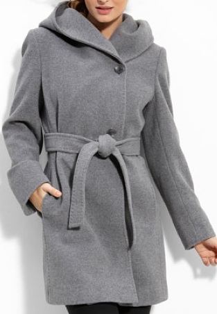 calvin klein hooded wool coat