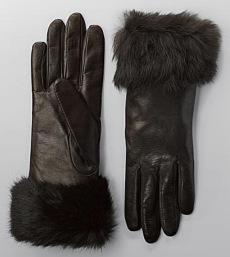 lord and taylor fur trimmed leather gloves