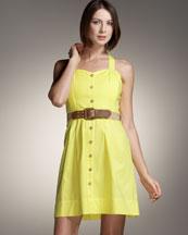 Shoshanna Belted Cotton Dress